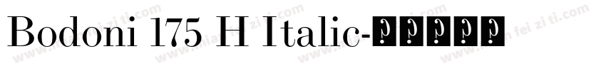 Bodoni 175 H Italic字体转换